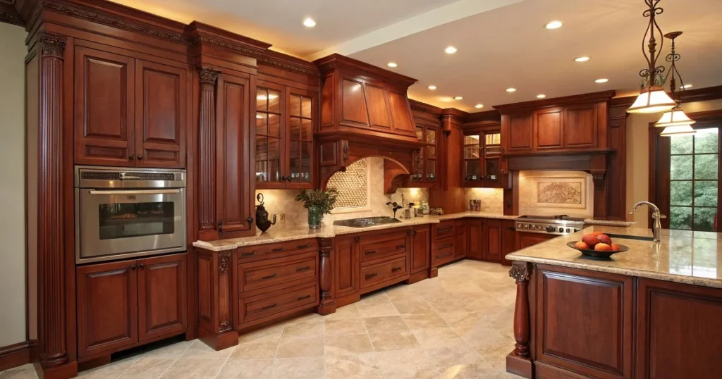 cherry kitchen cabinets