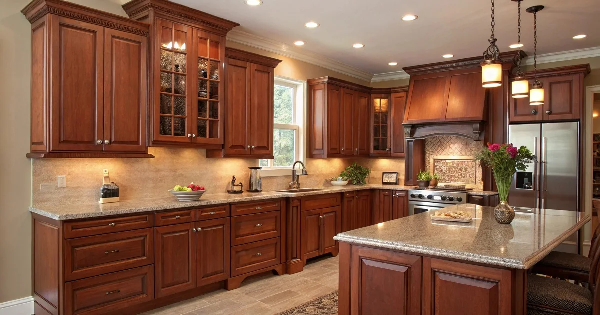 cherry wood cabinets