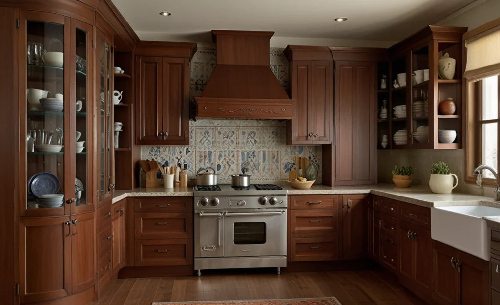 cherry wood cabinets