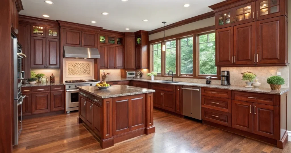 cherry wood kitchen cabinets