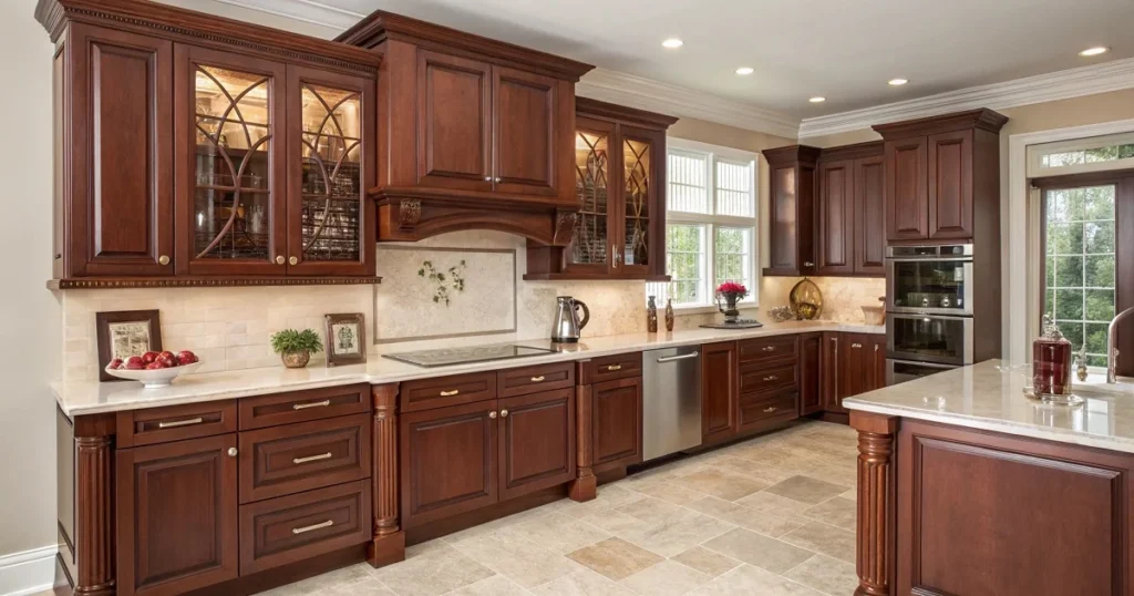 cherry wood kitchen cabinets